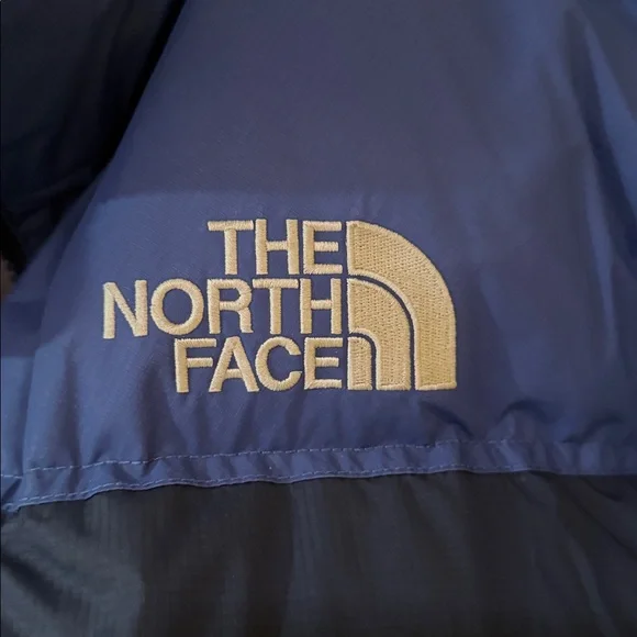 The North Face Men’s Big 1996 Retro Nuptse Jacket Blue & Black Sz M Great Shape!